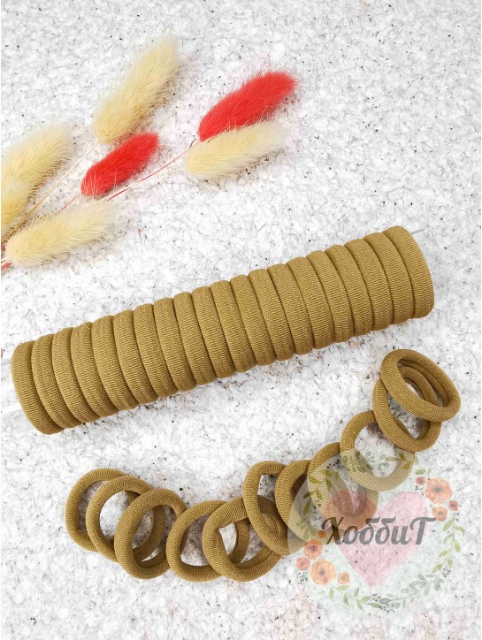 Резинки бесшовные для волос 3см. (коричневый)